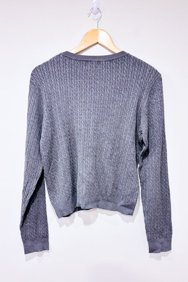 Chandail gris en tricot (m)-H&M-La Penderie du Paradis 🕊