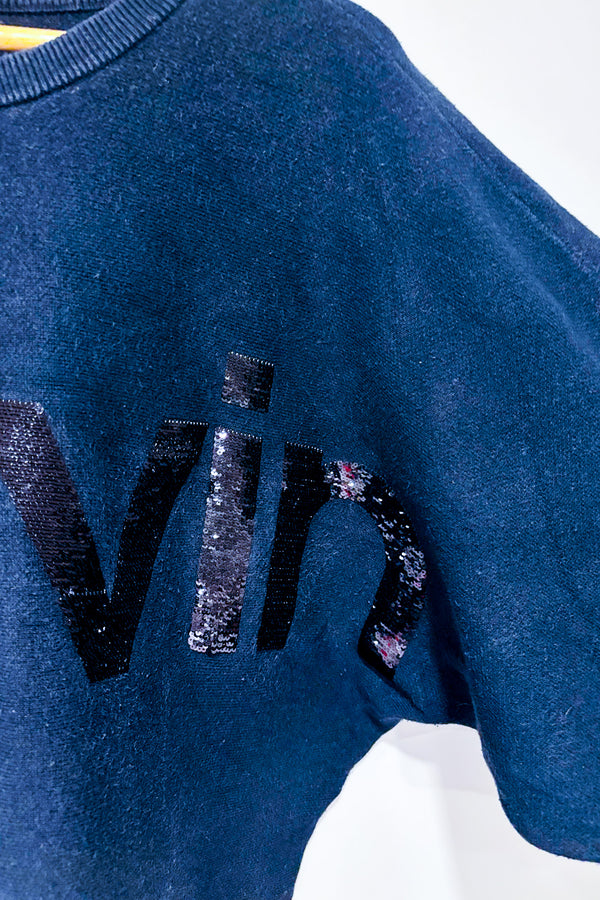 Haut ample noir en tricot avec paillettes (m)-Calvin Klein-La Penderie du Paradis 🕊