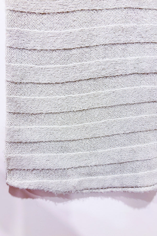 Chandail en tricot gris rayé à col roulé (s)-Simons-La Penderie du Paradis 🕊