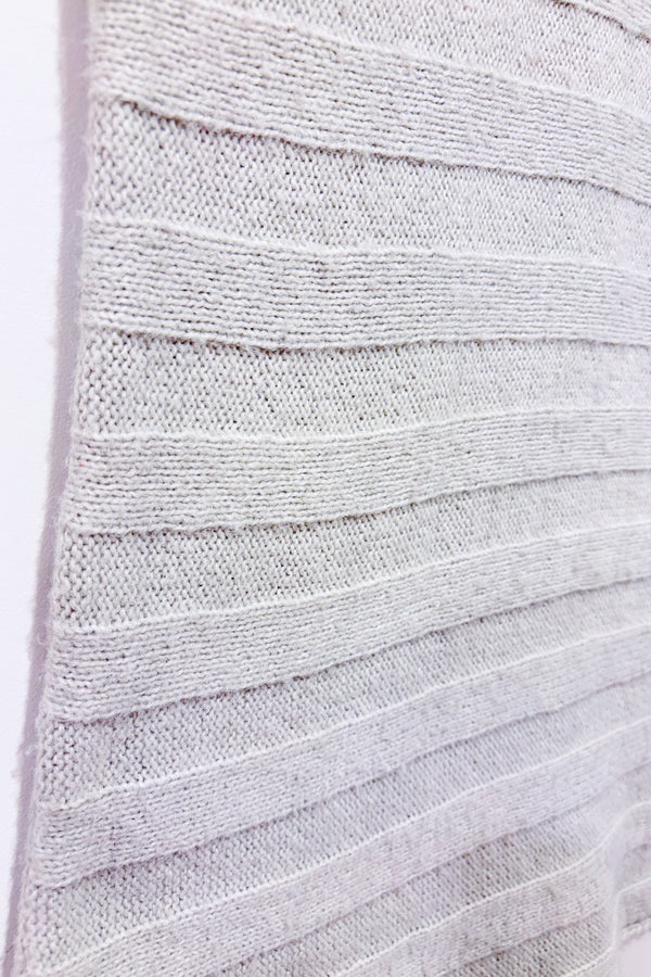 Chandail en tricot gris rayé à col roulé (s)-Simons-La Penderie du Paradis 🕊