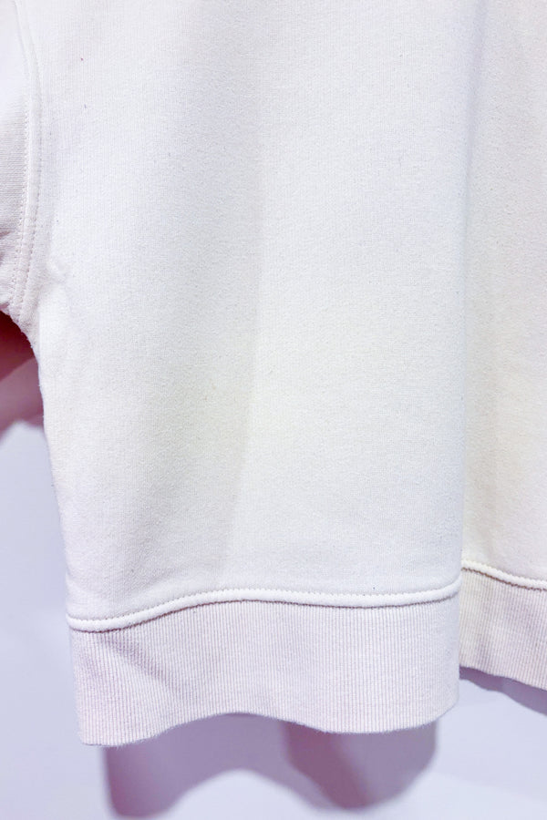 Chandail crewneck crème en coton ouaté (m)-Zara-La Penderie du Paradis 🕊