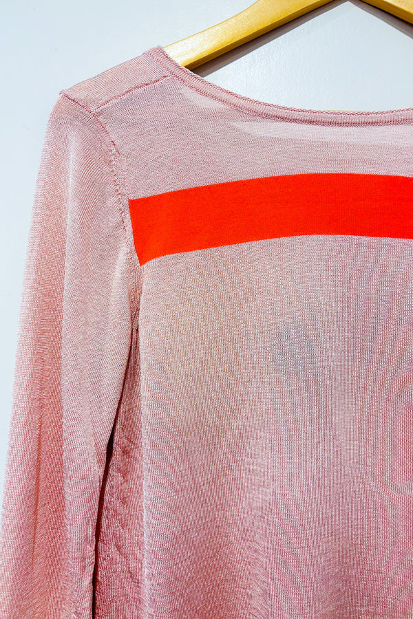 Chandail rose en maille légère (m) *-Armani Jeans-La Penderie du Paradis 🕊