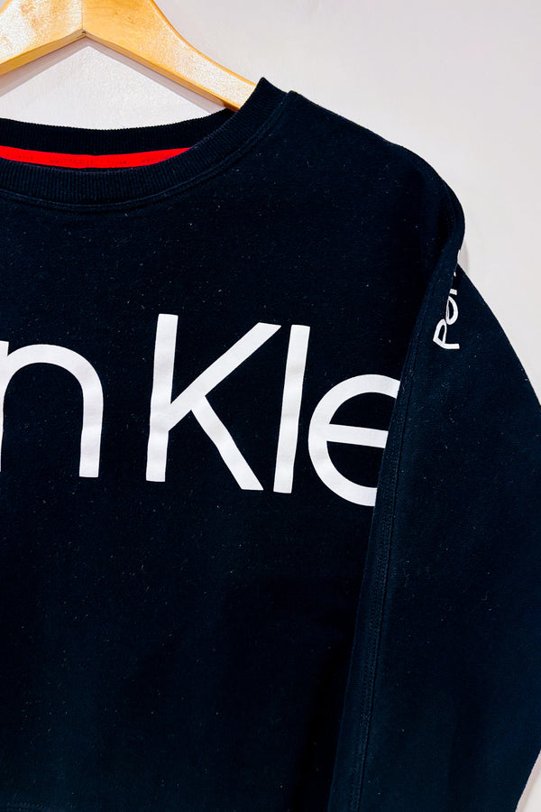 Chandail ample noir en coton ouaté (s)-Calvin Klein-La Penderie du Paradis 🕊