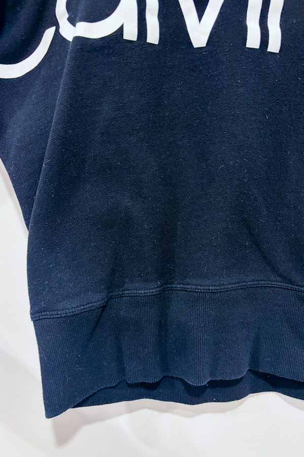 Chandail ample noir en coton ouaté (s)-Calvin Klein-La Penderie du Paradis 🕊