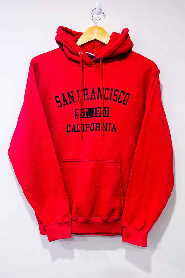 Chandail en coton ouate rouge ''San Francisco'' (m)-Autres-La Penderie du Paradis 🕊