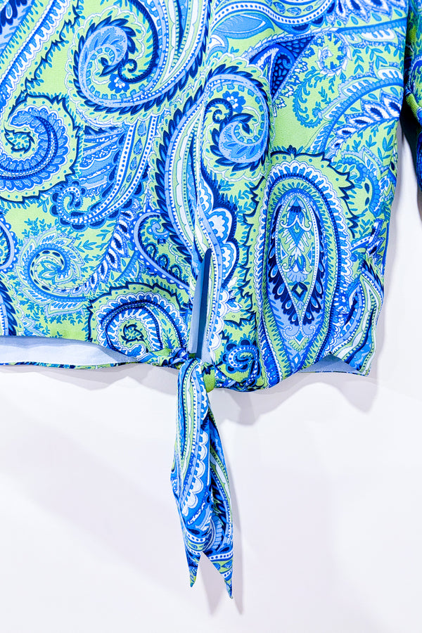 Haut vert et bleu à nouer (s)-Autres-La Penderie du Paradis 🕊