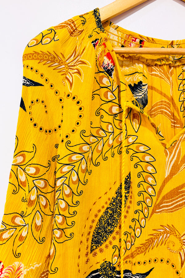 Tunique jaune fleurie (s) seconde main - Autres- La Penderie du Paradis