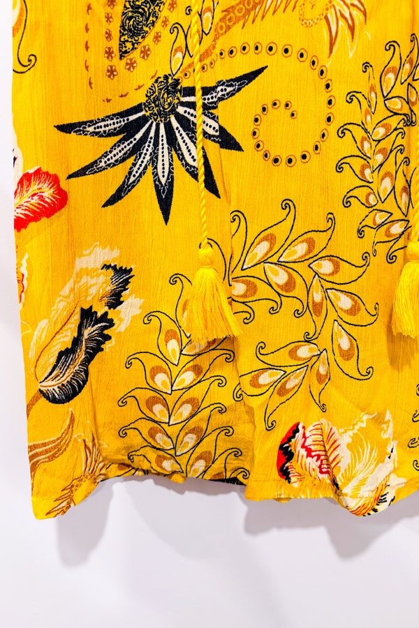 Tunique jaune fleurie (s) seconde main - Autres- La Penderie du Paradis