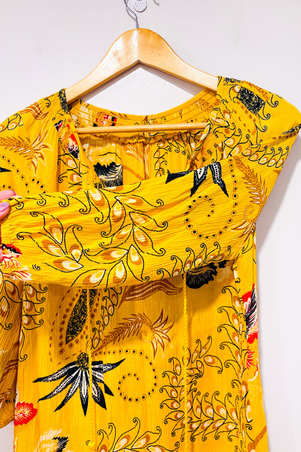 Tunique jaune fleurie (s) seconde main - Autres- La Penderie du Paradis