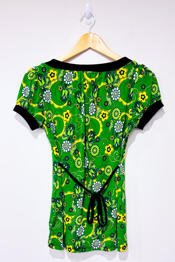 Haut vert fleuri (s) seconde main - HKR Collections- La Penderie du Paradis