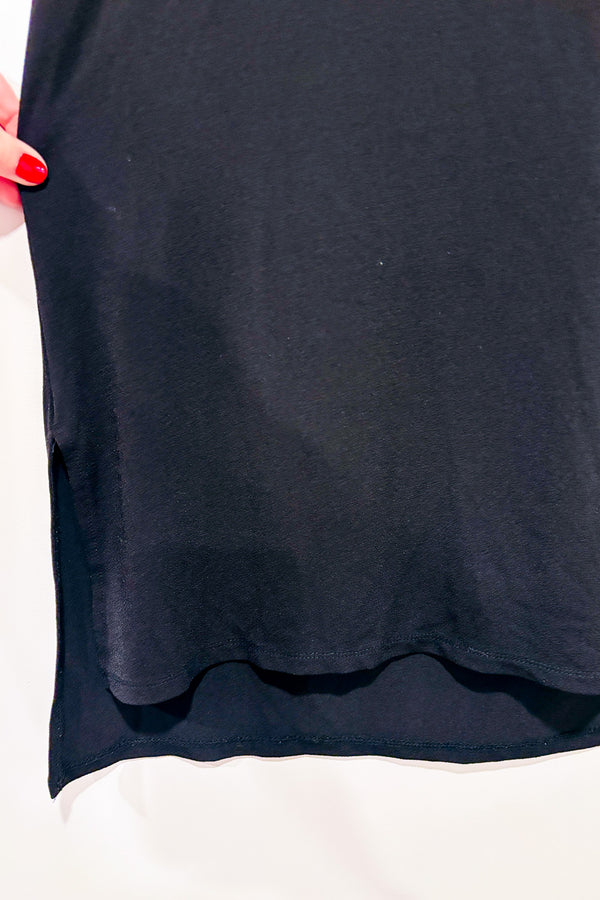 Tunique noire avec épaule dénudée seconde main - Reitmans- La Penderie du Paradis