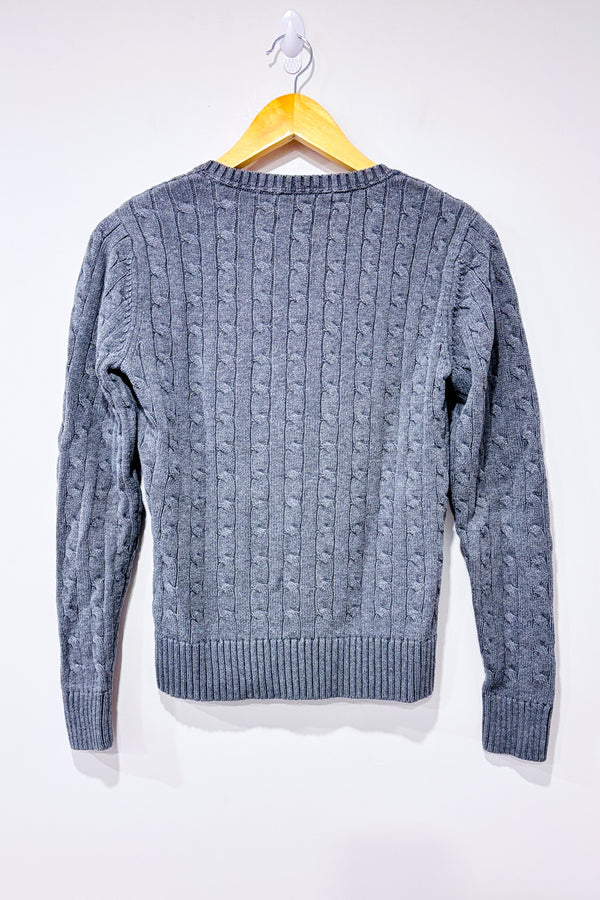 Chandail gris en tricot* seconde main - Tommy Hilfiger- La Penderie du Paradis