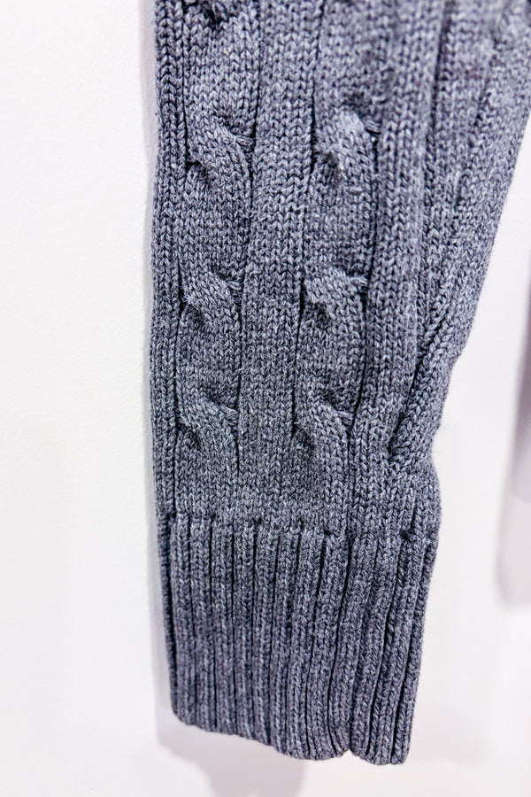 Chandail gris en tricot* seconde main - Tommy Hilfiger- La Penderie du Paradis