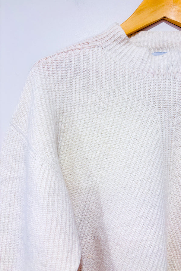 Chandail beige en laine* seconde main - Bianco & Blu- La Penderie du Paradis