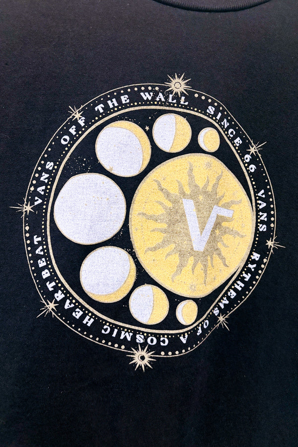 T-shirt noir ''Vans of the Wall'' avec lunes seconde main - Vans- La Penderie du Paradis