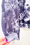 Chandail crewneck gris avec chats seconde main - SHEIN- La Penderie du Paradis