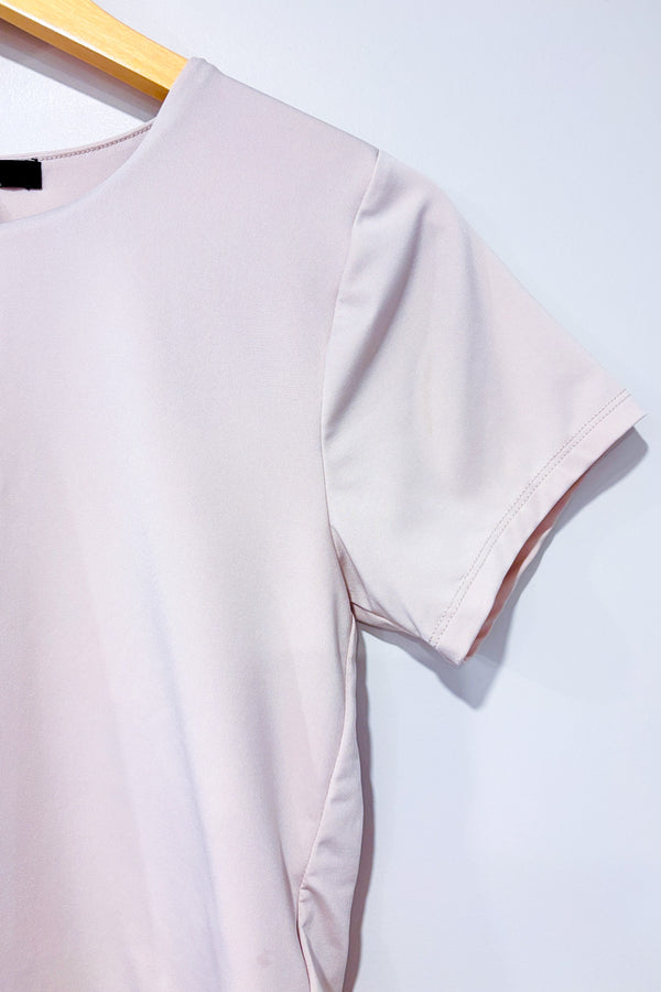 T-shirt court beige seconde main - Forever21- La Penderie du Paradis