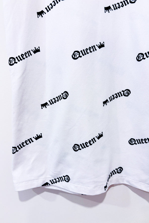 T-shirt blanc "queen" seconde main - We Care Weekend Edition- La Penderie du Paradis