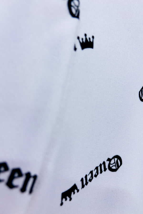 T-shirt blanc "queen" seconde main - We Care Weekend Edition- La Penderie du Paradis