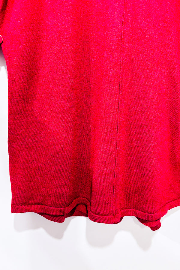 Chandail en tricot léger rouge vin* seconde main - Tribal- La Penderie du Paradis