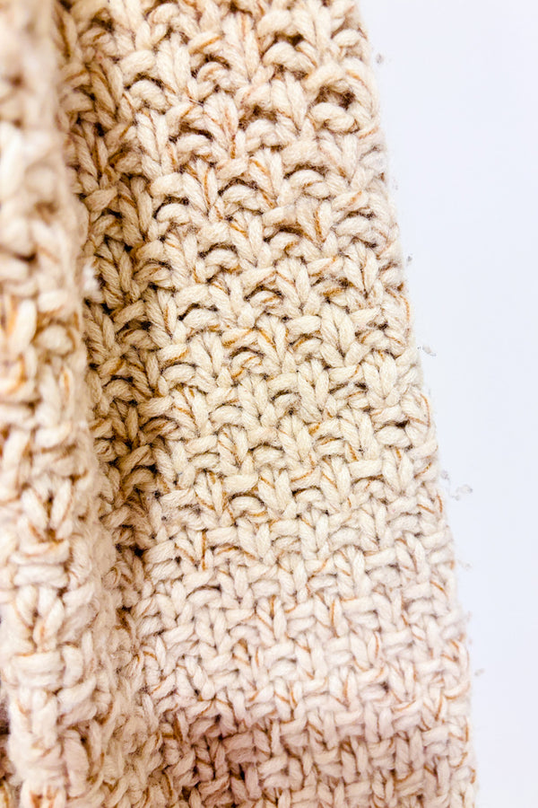Chandail beige en laine épaisse seconde main - Roots- La Penderie du Paradis