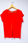 T-shirt orange coupe fluide seconde main - Zara- La Penderie du Paradis