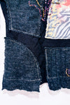 Chandail noir patchwork texturé à motifs seconde main - Terra Nostra- La Penderie du Paradis