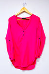 Blouse rose satinée fluide seconde main - Bedo- La Penderie du Paradis