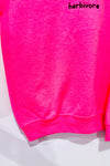 Chandail crewneck rose néon ''herbivore'' seconde main - La Maison Pony- La Penderie du Paradis