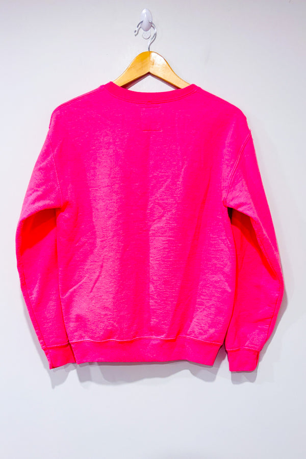 Chandail crewneck rose néon ''herbivore'' seconde main - La Maison Pony- La Penderie du Paradis