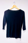 Chandail noir basic en coton seconde main - Zara- La Penderie du Paradis