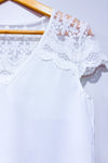 Haut blanc avec dentelle seconde main - Autres- La Penderie du Paradis