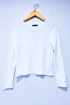 Chandail blanc basique à manches longues seconde main - Zara- La Penderie du Paradis
