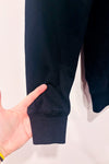Chandail crewneck noir seconde main - Lazypants- La Penderie du Paradis