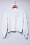 Chandail blanc en tricot texturé seconde main - Simons- La Penderie du Paradis