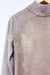 Chandail beige en tricot à col montant seconde main - Tradition- La Penderie du Paradis