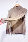 Chandail beige en tricot à col montant seconde main - Tradition- La Penderie du Paradis