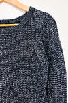 Chandail en tricot noir et argent métallisé* seconde main - Dynamite- La Penderie du Paradis