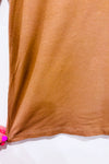 T-shirt taupe à col montant seconde main - Tag- La Penderie du Paradis