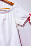 Haut blanc à épaules dénudées* seconde main - H&M- La Penderie du Paradis