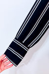 Haut noir à rayures blanches seconde main - Tristan- La Penderie du Paradis
