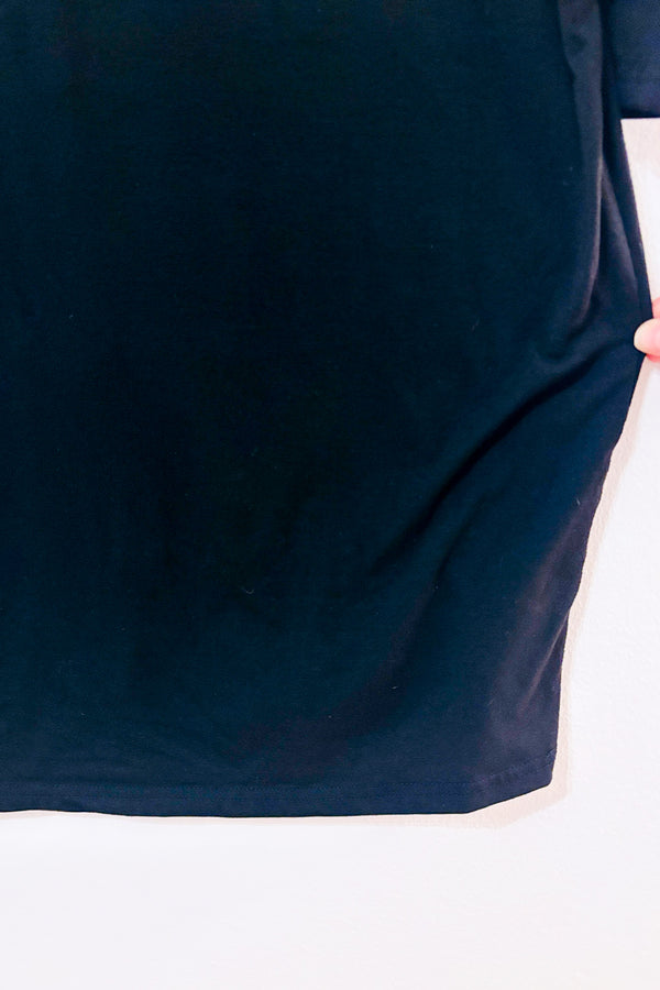 T-shirt noir oversized Smiley ''enjoy the little things'' seconde main - Romwe- La Penderie du Paradis