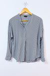 Blouse noire et blanche à motifs seconde main - RW&CO.- La Penderie du Paradis