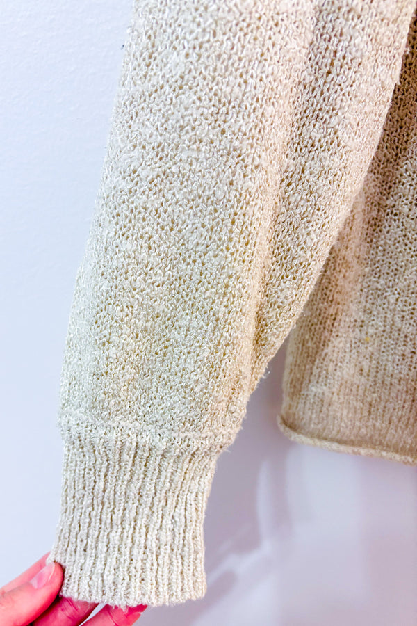 Chandail crème en maille seconde main - Zara- La Penderie du Paradis