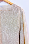 Chandail crème en maille seconde main - Zara- La Penderie du Paradis