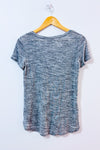 T-shirt léger gris chiné seconde main - Point Zero- La Penderie du Paradis