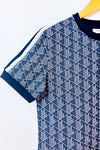 T-shirt bleu monogramme slim fit* seconde main - Lacoste- La Penderie du Paradis