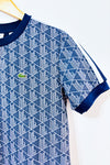 T-shirt bleu monogramme slim fit* seconde main - Lacoste- La Penderie du Paradis