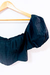 Haut corset noir à manches bouffantes* seconde main - ASTR the Label- La Penderie du Paradis