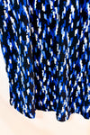 Blouse fluide noire et bleue à imprimé abstrait* seconde main - Jones New York- La Penderie du Paradis